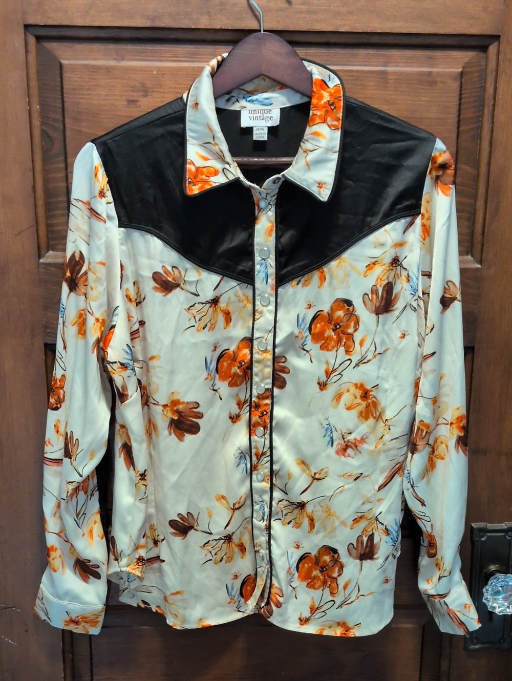 Unique Vintage Western Pearl Snap Fringe Shirt Sz 1X